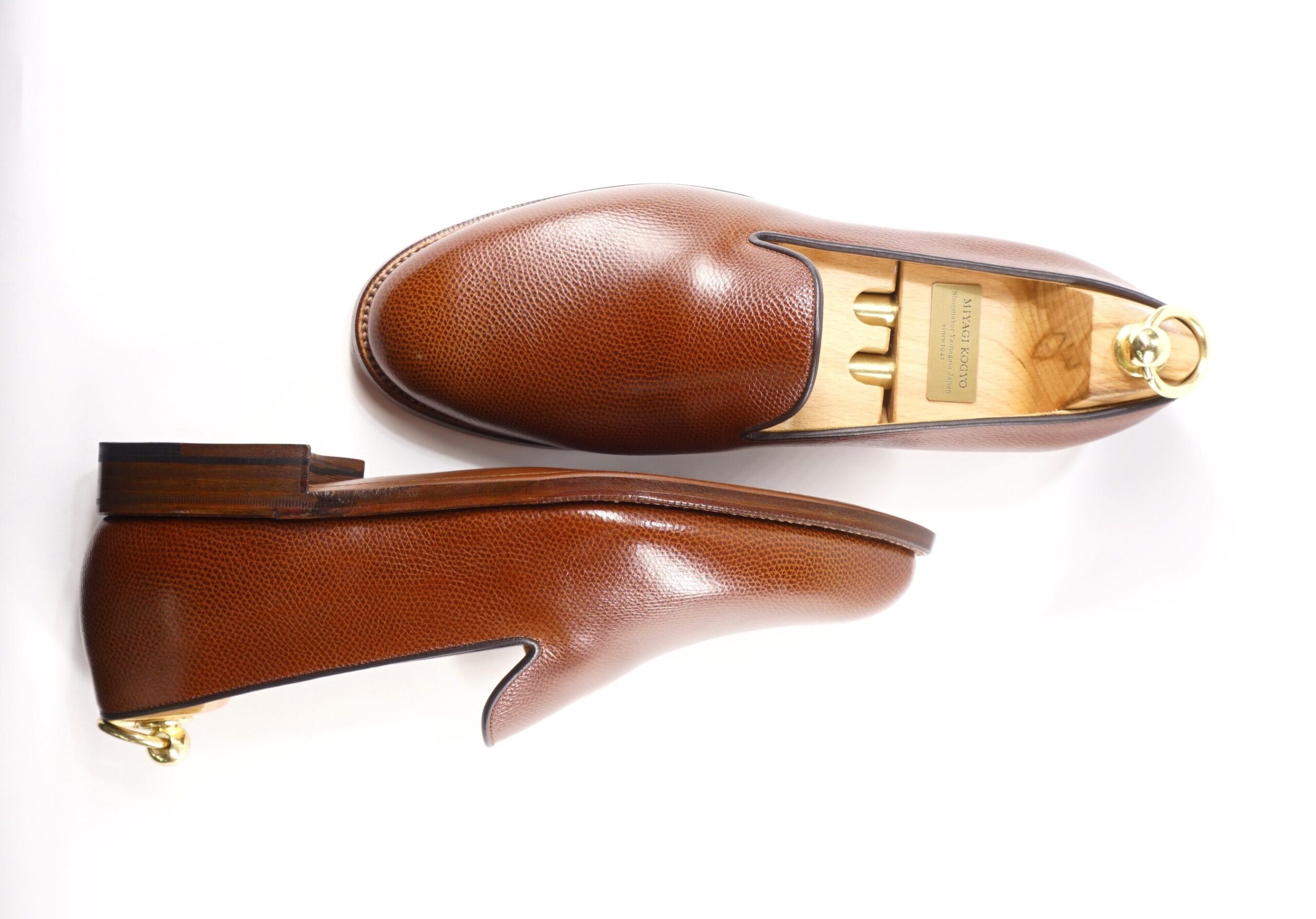 札幌のオーダーシューズ専門店ASHIDO HOKKAIDOで製作したエプロンフロントのオーダーローファー