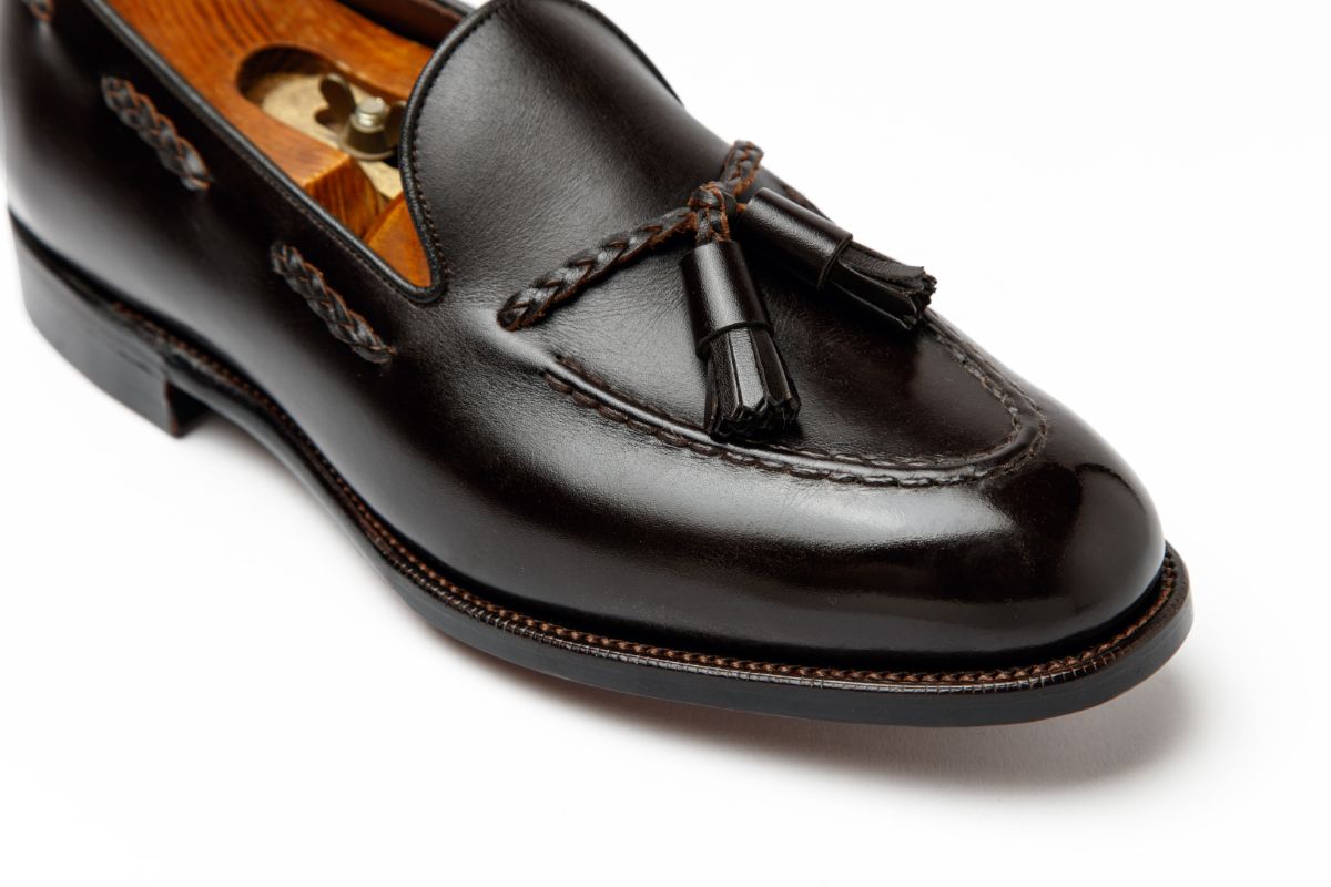 札幌のオーダーシューズ専門店ASHIDO HOKKAIDOで製作したモカタッセルローファー