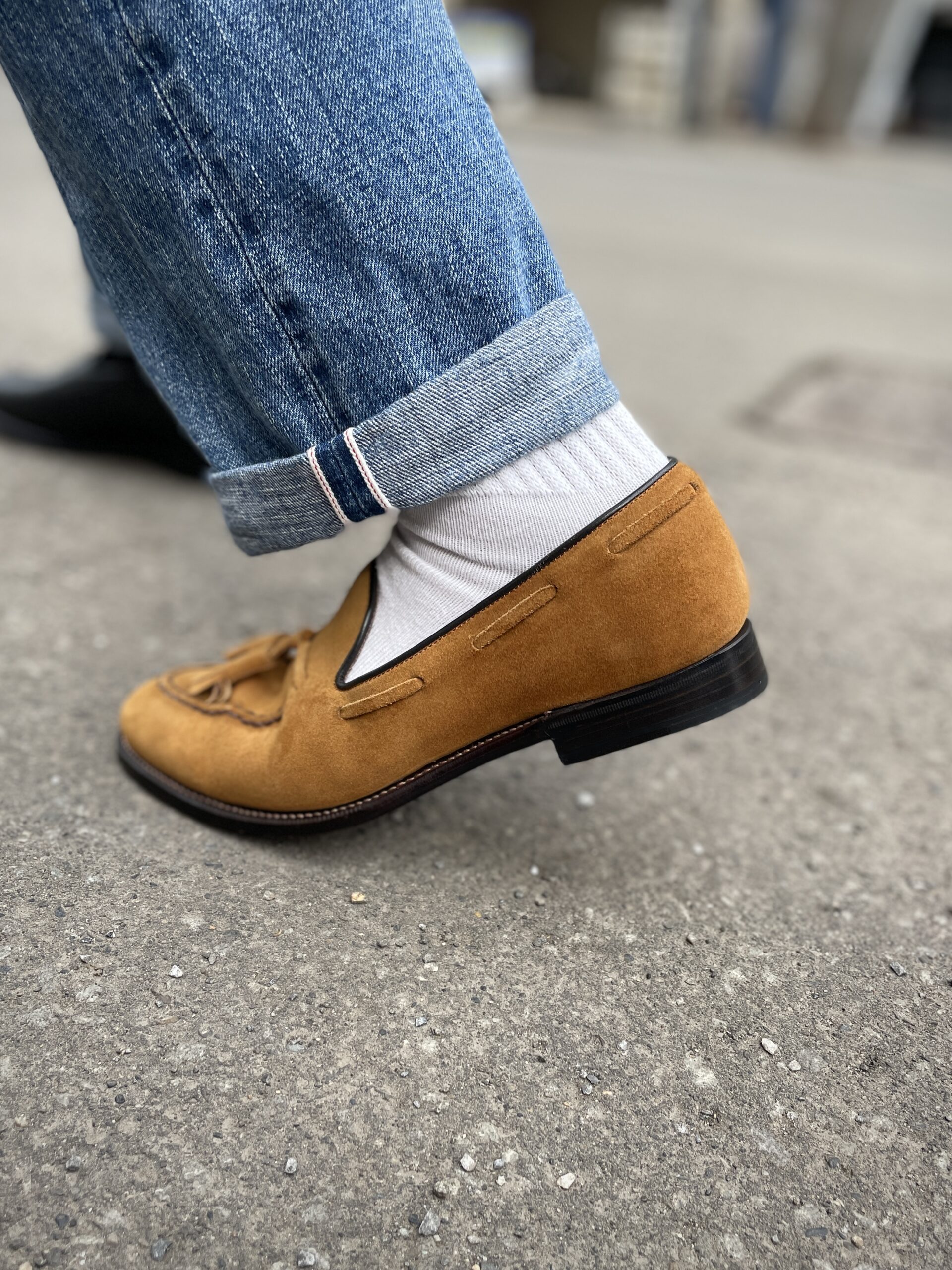 札幌のオーダーシューズ専門店ASHIDO HOKKAIDOで製作した踵が脱げないタッセルローファー