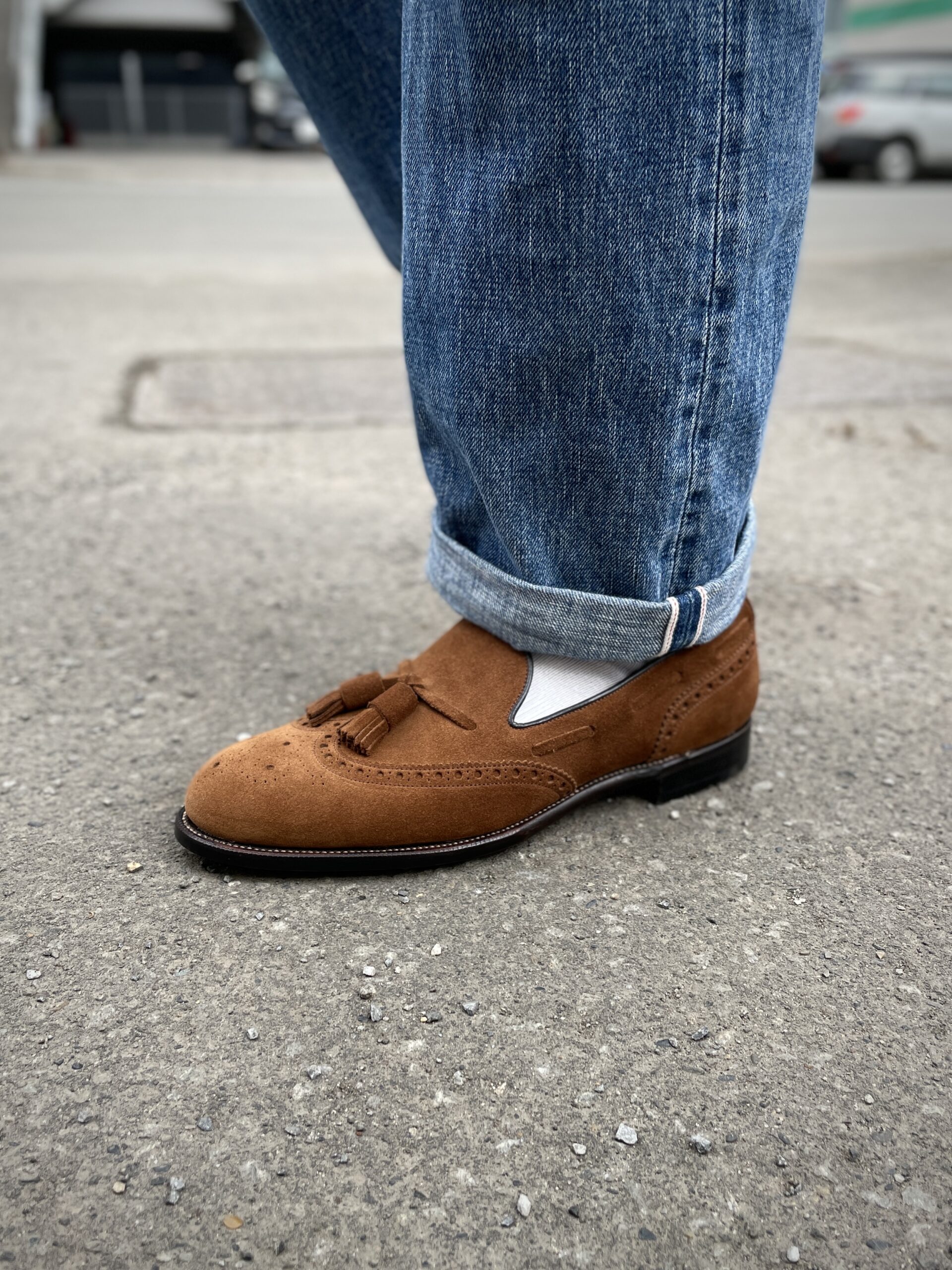 札幌のオーダーシューズ専門店ASHIDO HOKKAIDOで製作したウィングタッセルローファー