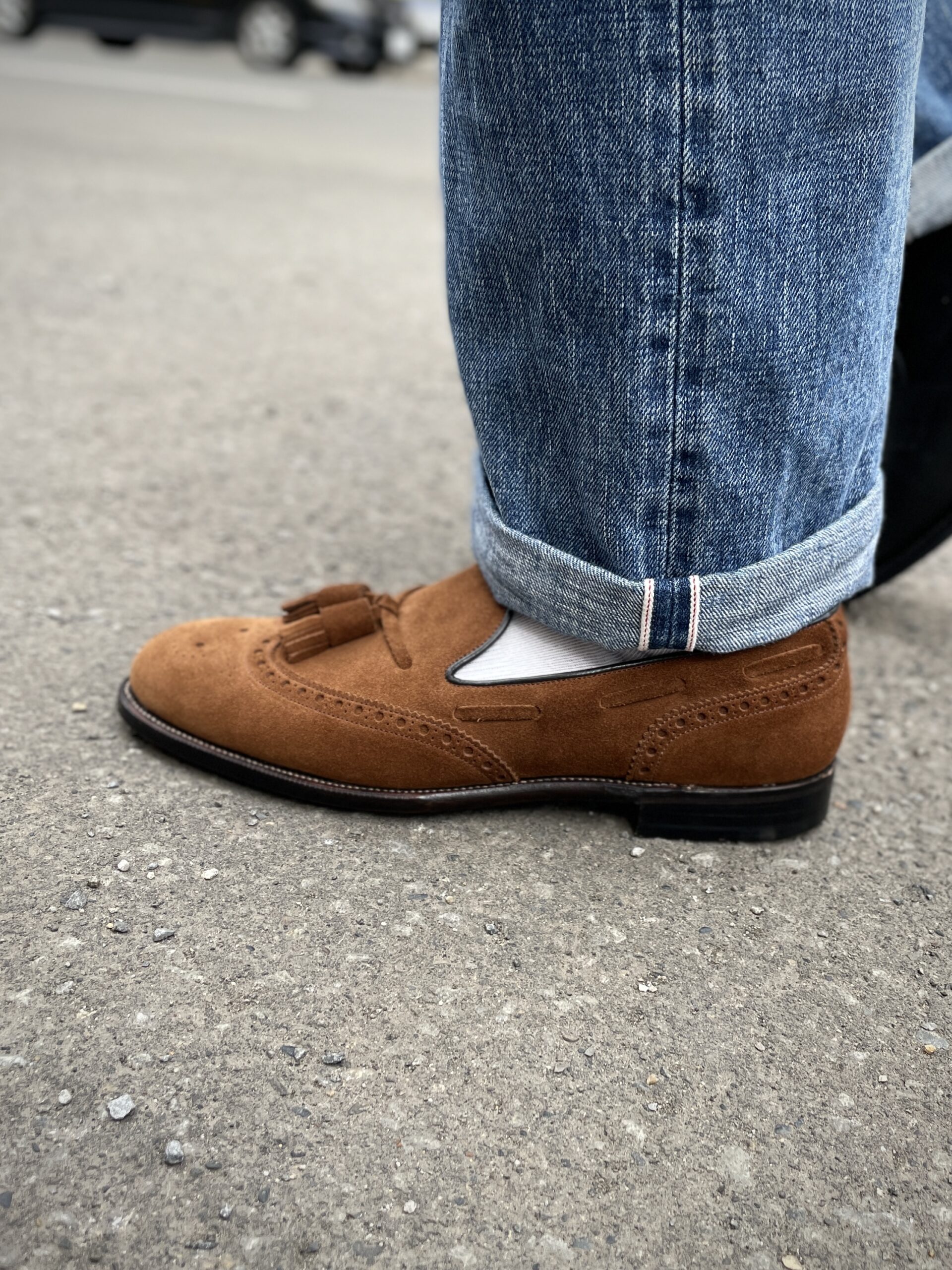 札幌のオーダーシューズ専門店ASHIDO HOKKAIDOで製作したウィングタッセルローファー