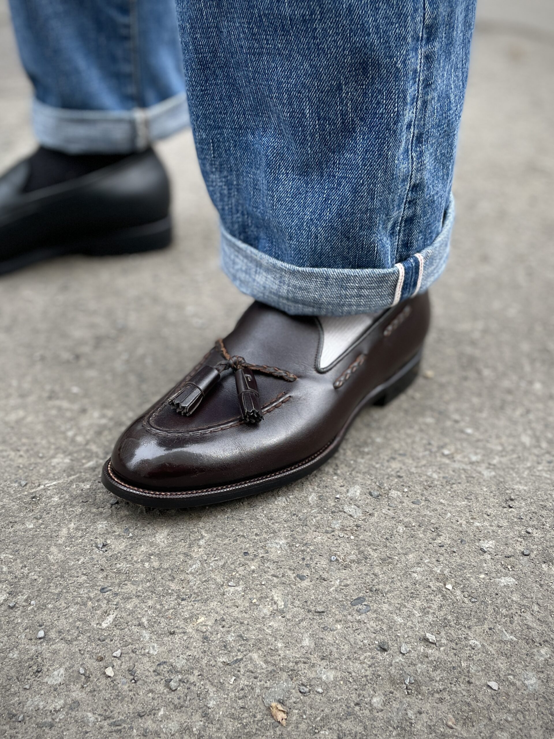 札幌のオーダーシューズ専門店ASHIDO HOKKAIDOで製作したモカタッセルローファー