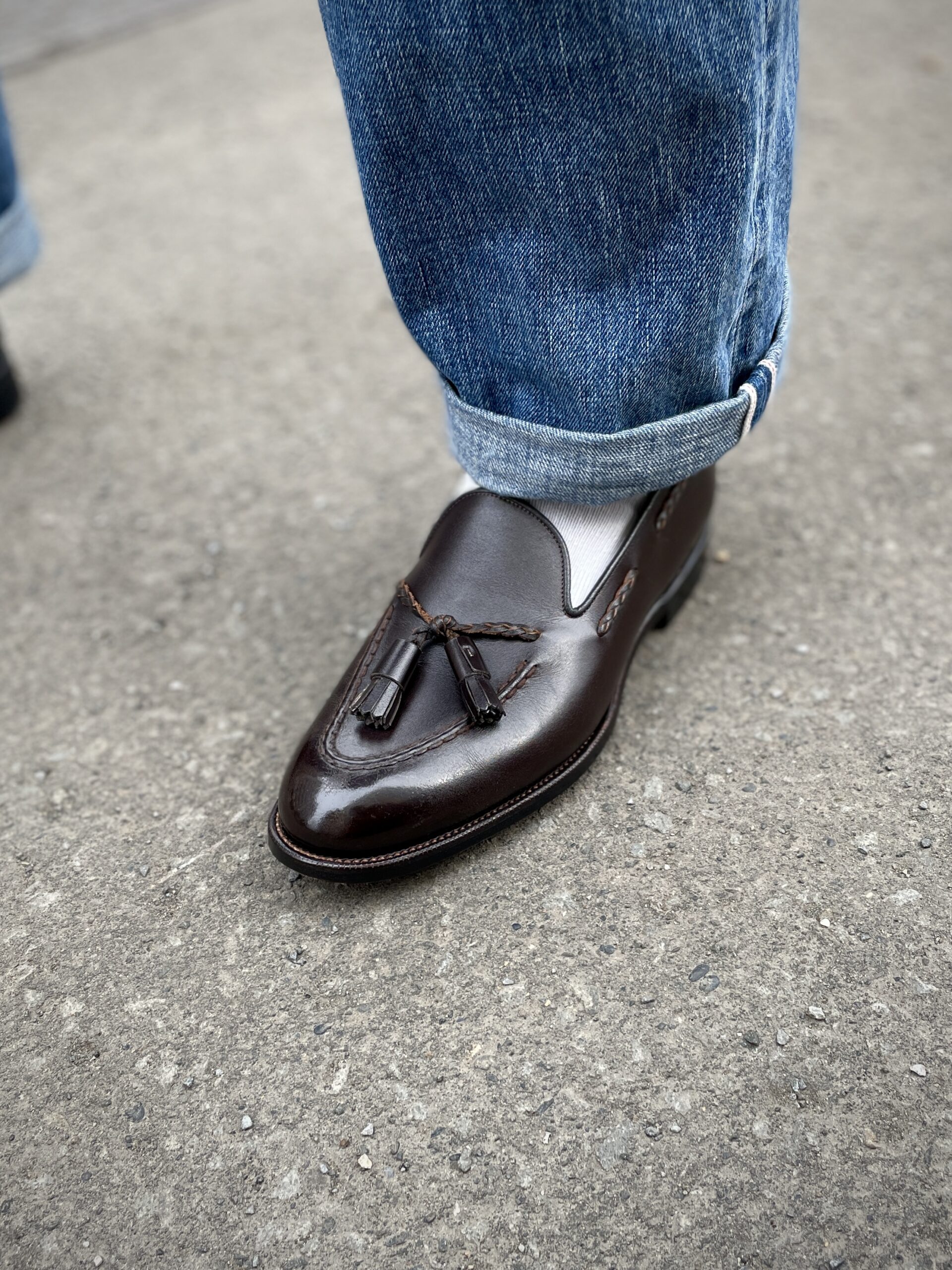 札幌のオーダーシューズ専門店ASHIDO HOKKAIDOで製作したモカタッセルローファー