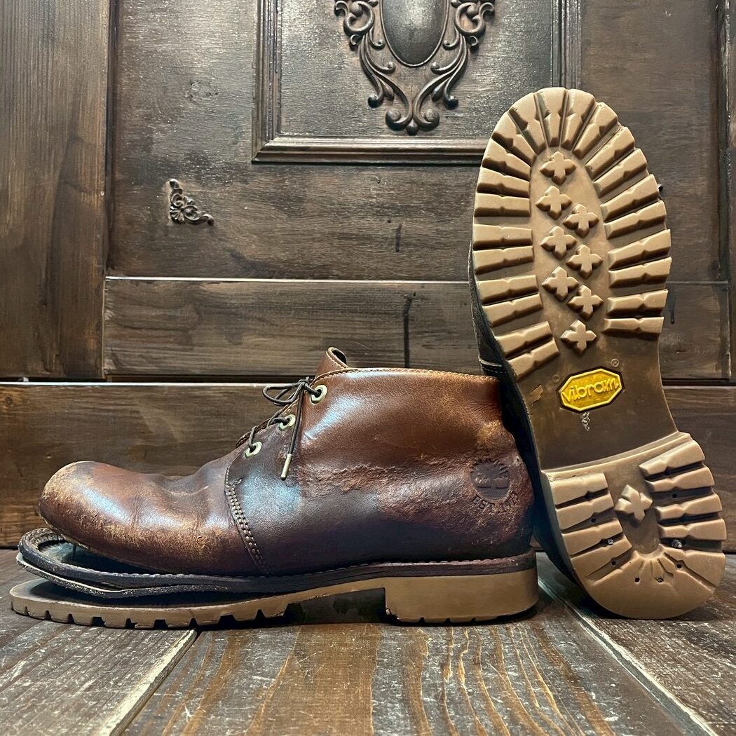 ティンバーランドABCマートモデル vibram ソール交換張替え 靴修理 札幌