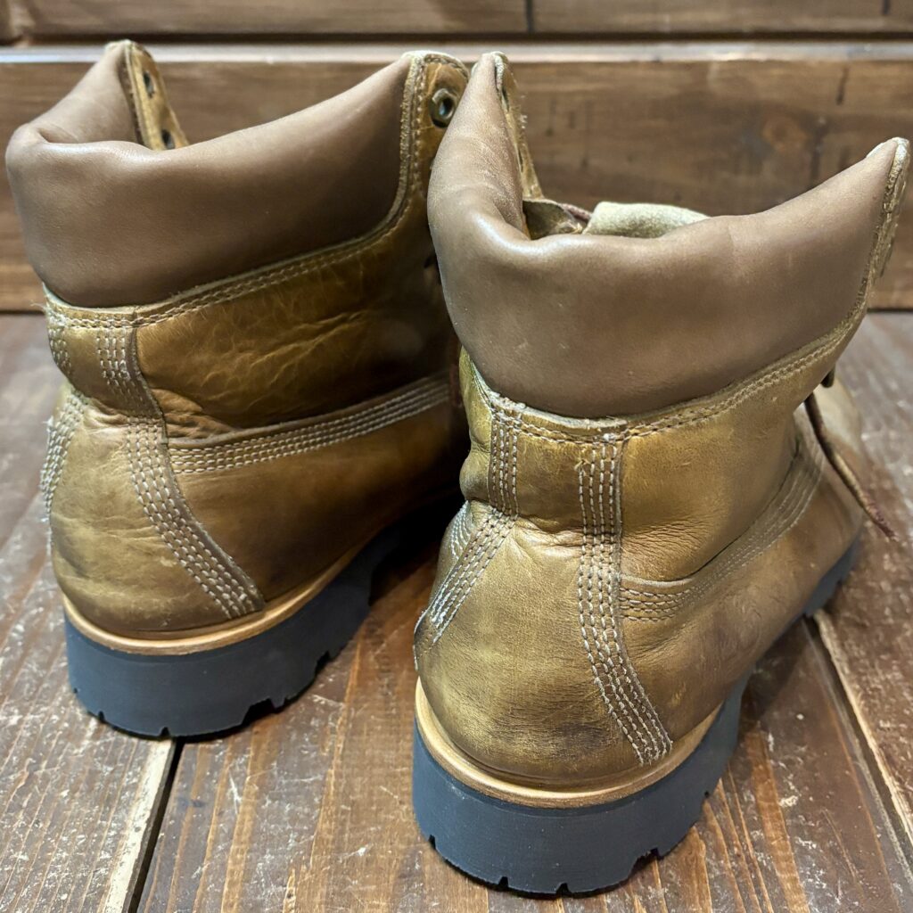 ティンバーランド 履き口 破れ スポンジ交換 革当て 札幌 修理