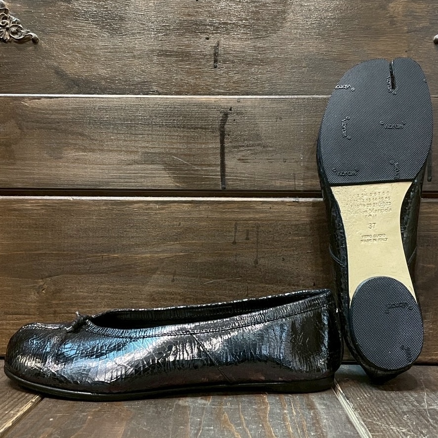 マルジェラ足袋の裏張りを北海道札幌で滑り止めにゴムを靴修理専門店ASHIDOで取付した画像